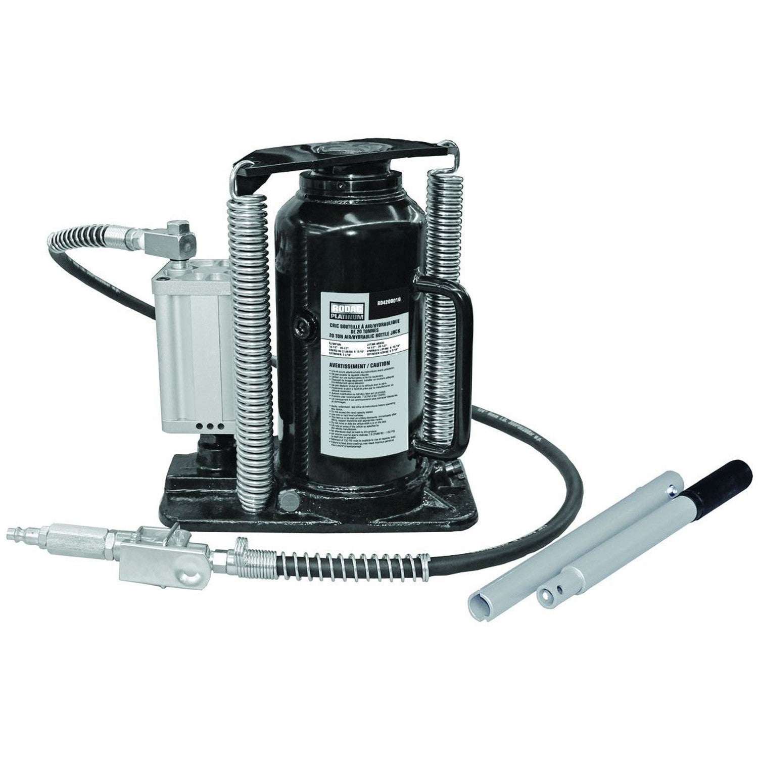 Rodac Platinum - Cric-Bouteille Pneumatique 20 Tonnes - Simple Boutique