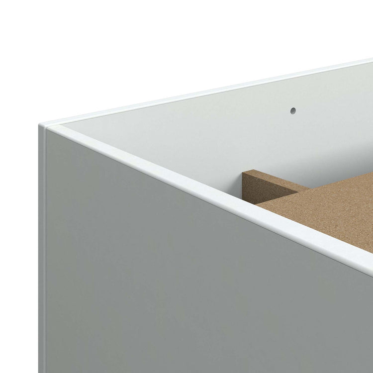 SUA-V - Base de Lit Ashton en Mélamine Thermofusionnée, Grandeur Queen, Blanc - Simple Boutique