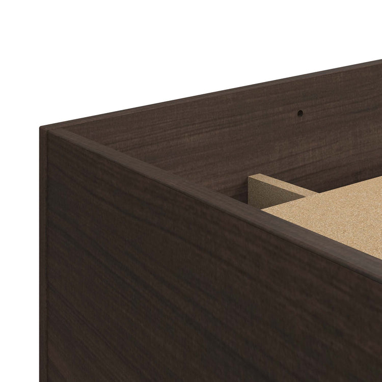 SUA-V - Base de Lit Ashton en Mélamine Thermofusionnée, Grandeur Queen, Tuxedo - Simple Boutique