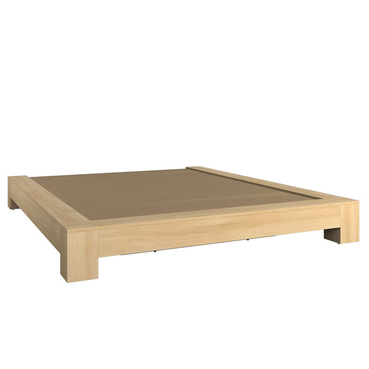 SUA-V - Base de Lit ZEN en Mélamine Thermofusionnée, Grandeur Queen, Beauté Naturelle - Simple Boutique