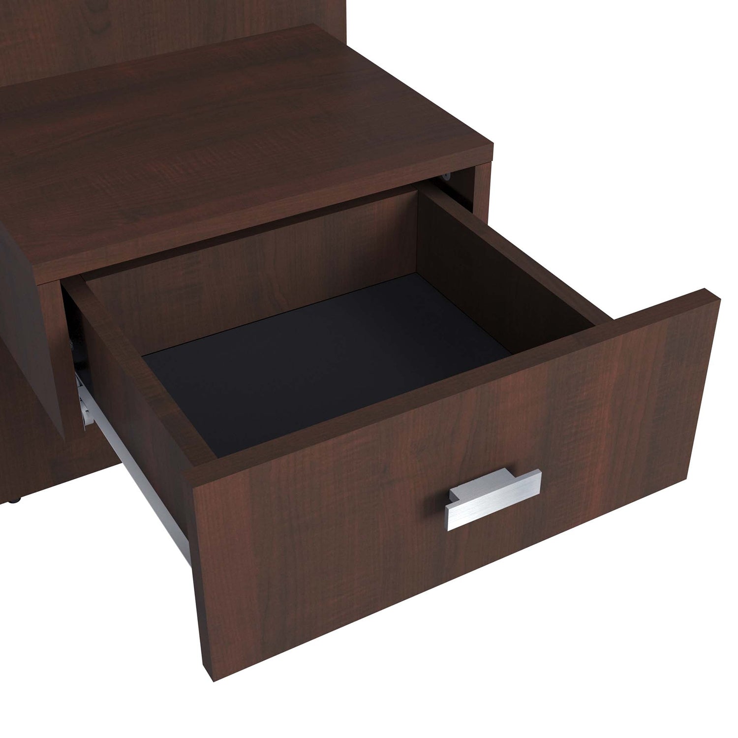 SUA-V - Ensemble de 2 Tables de Nuit ZEN en Mélamine Thermofusionnée, Chocolat - Simple Boutique