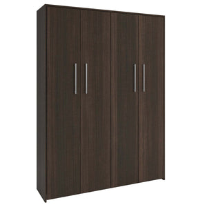 SUA-V - Lit Escamotable Kimberly en Mélamine Thermofusionnée, Grandeur Double, Tuxedo - Simple Boutique