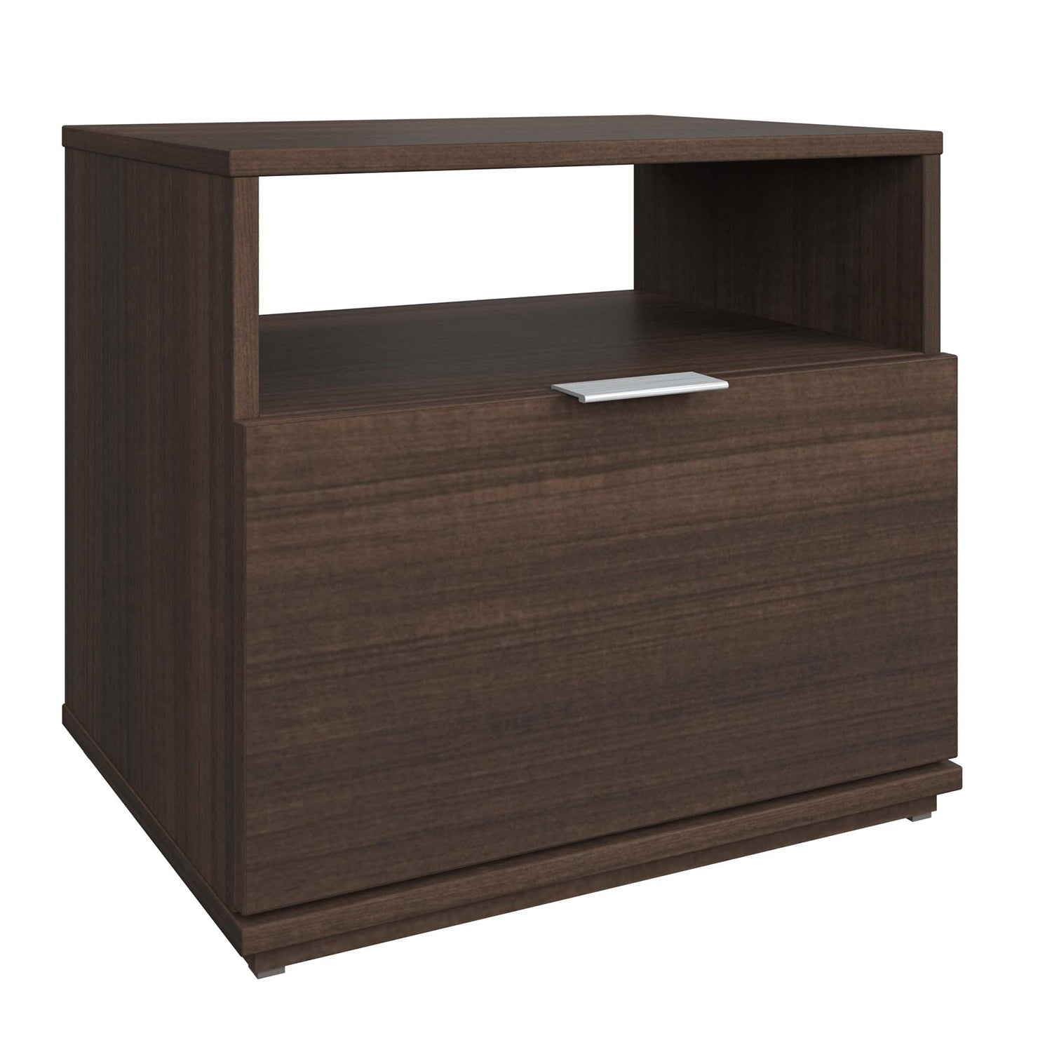 SUA-V - Table de Nuit Ashton en Mélamine Thermofusionnée, Tuxedo - Simple Boutique