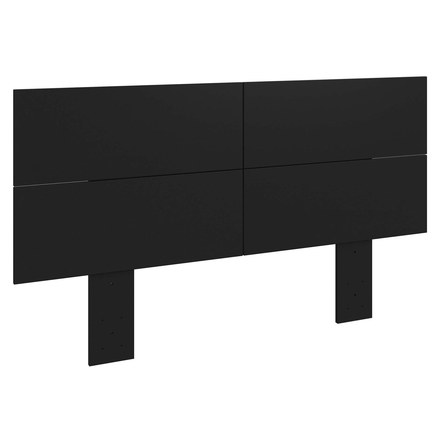 SUA-V - Tête de Lit Ashton en Mélamine Thermofusionnée, Grandeur Queen, Noir - Simple Boutique