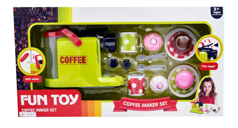 S.B. Toys Cafetière jouet à piles avec tasses, cuillères et petits gâteaux - Simple Boutique