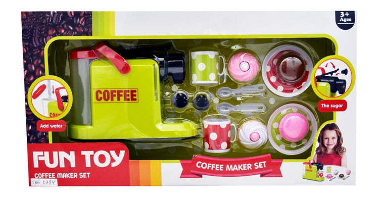 S.B. Toys Cafetière jouet à piles avec tasses, cuillères et petits gâteaux - Simple Boutique
