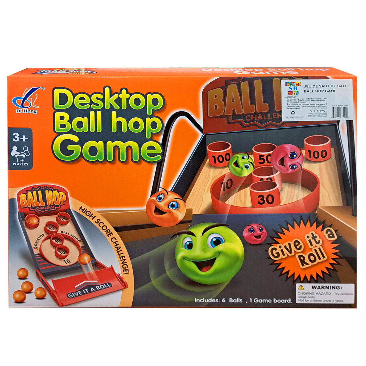 S.B. Toys Jeu d'adresse de table à rouler les balles, Ball Hop - Simple Boutique