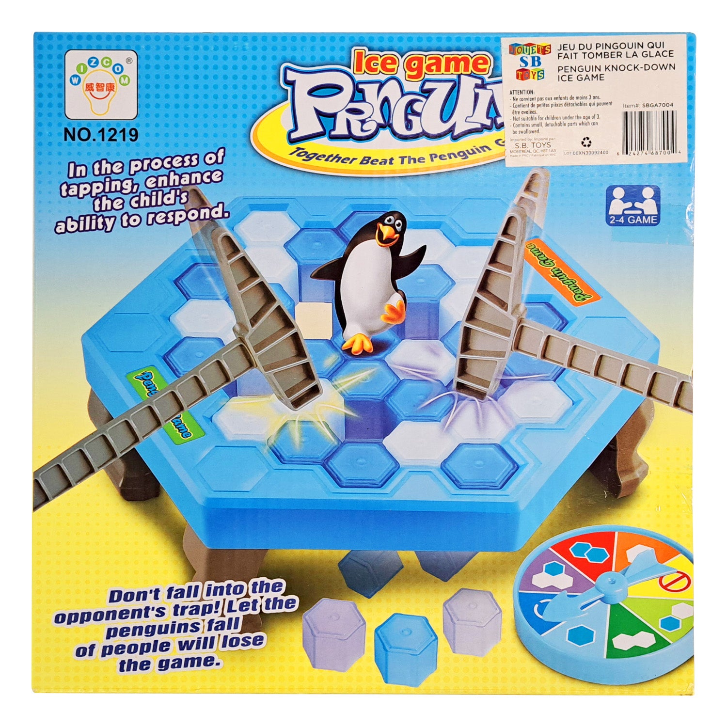 S.B. Toys Jeu de pingouin sur la glace à faire tomber, 2 à 4 joueurs - Simple Boutique