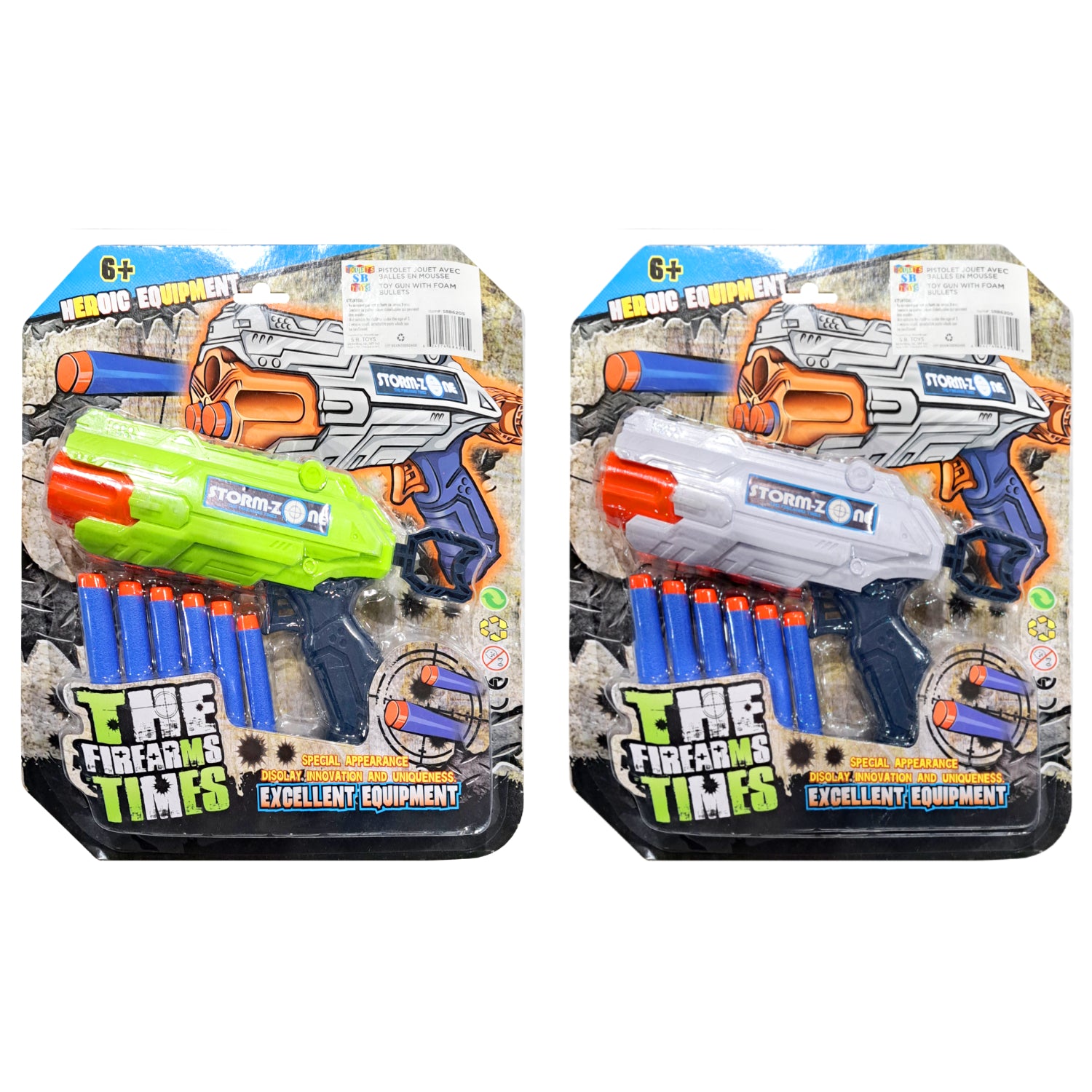 S.B. Toys Pistolet jouet à fléchettes en mousse, couleurs assorties - Simple Boutique