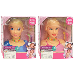 S.B. Toys Tête de poupée à coiffer avec peigne et pinces, modèles assortis - Simple Boutique