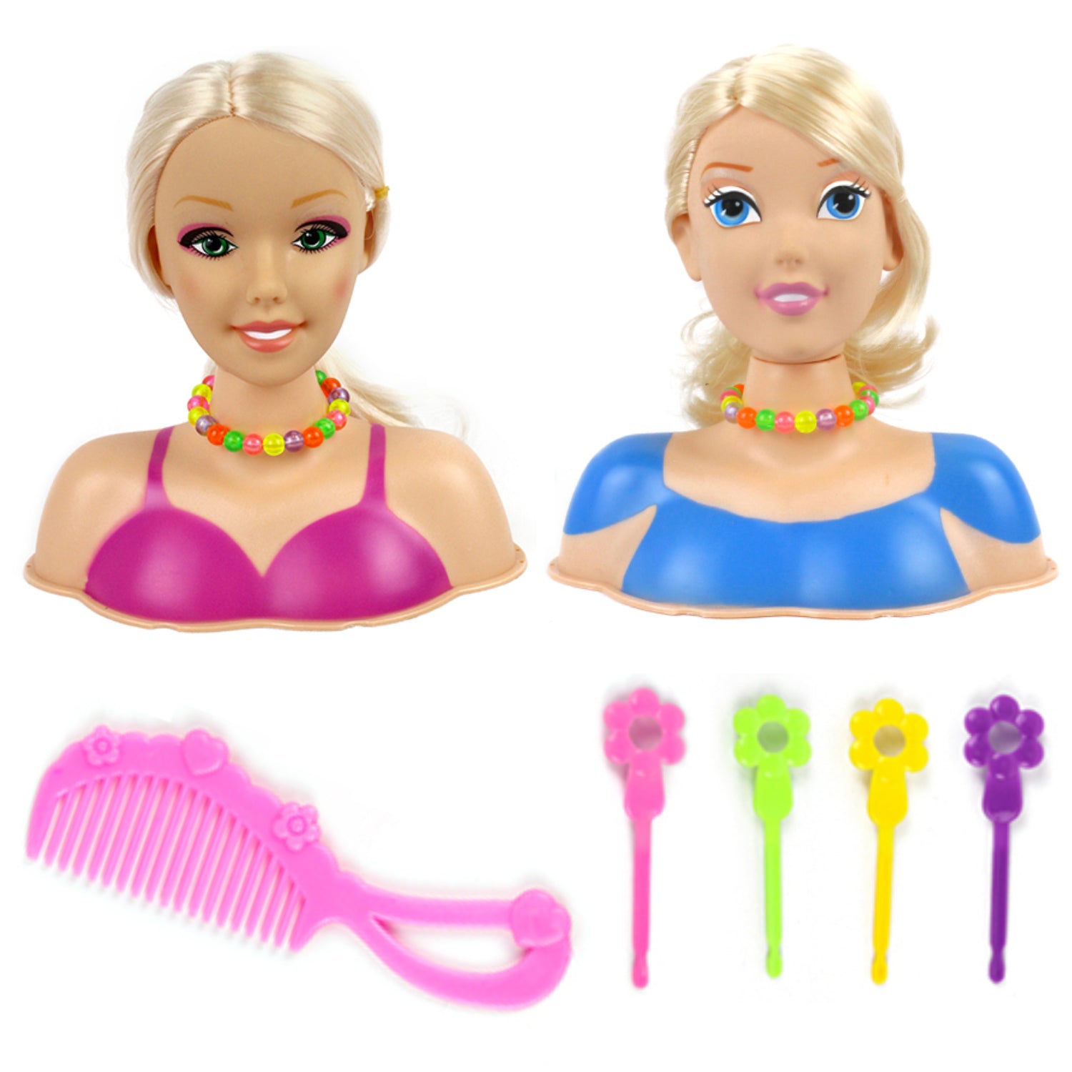 S.B. Toys Tête de poupée à coiffer avec peigne et pinces, modèles assortis - Simple Boutique