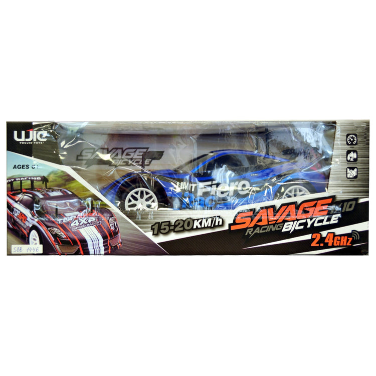 S.B. Toys Voiture de course téléguidée 2,4 GHz, 15 à 20 km/h, bleue - Simple Boutique