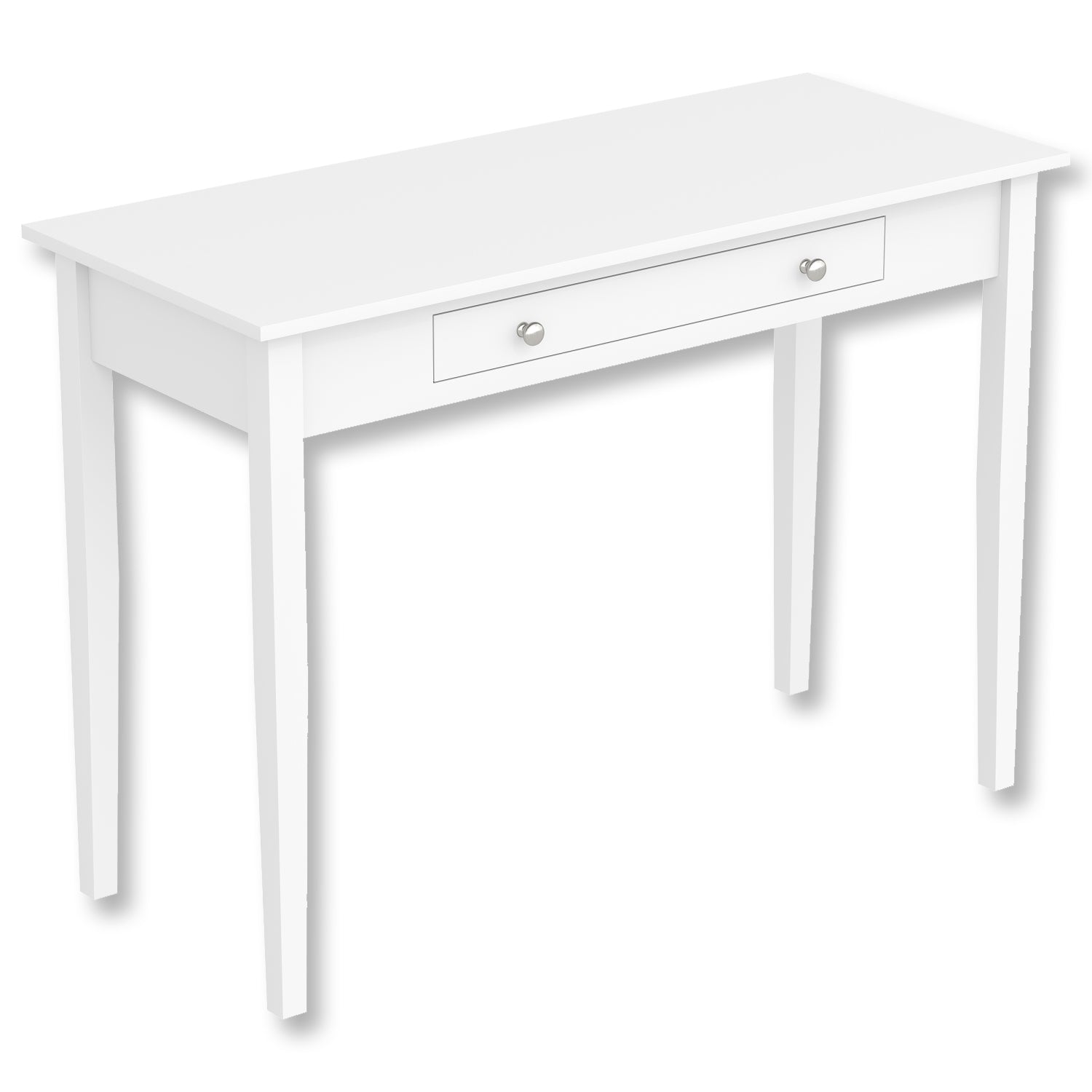 Safdie & Co Bureau d'ordinateur 42.15" de Long avec 1 Tiroir pour Bureau à Domicile et Petits Espaces, Idéal pour Écrire, Blanc - Simple Boutique