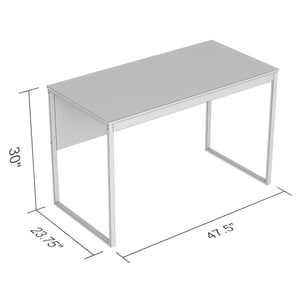 Safdie & Co Bureau d'ordinateur 47.25" de Long pour Bureau à Domicile et Petits Espaces, Idéal pour Écrire, Apparence Bois Recyclé Brun et Métal Noir - Simple Boutique