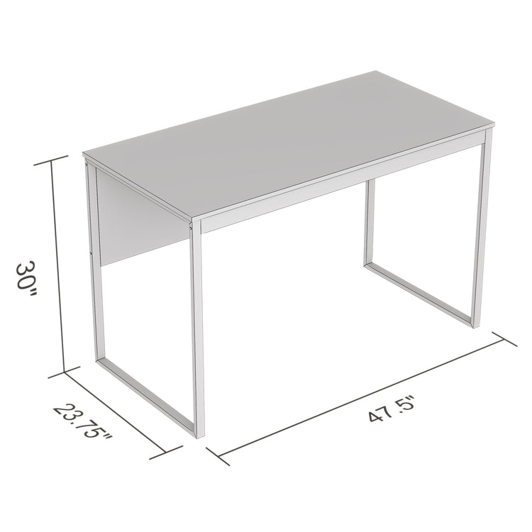 Safdie & Co Bureau d'ordinateur 47.25" de Long pour Bureau à Domicile et Petits Espaces, Idéal pour Écrire, Apparence Bois Recyclé Brun et Métal Noir - Simple Boutique