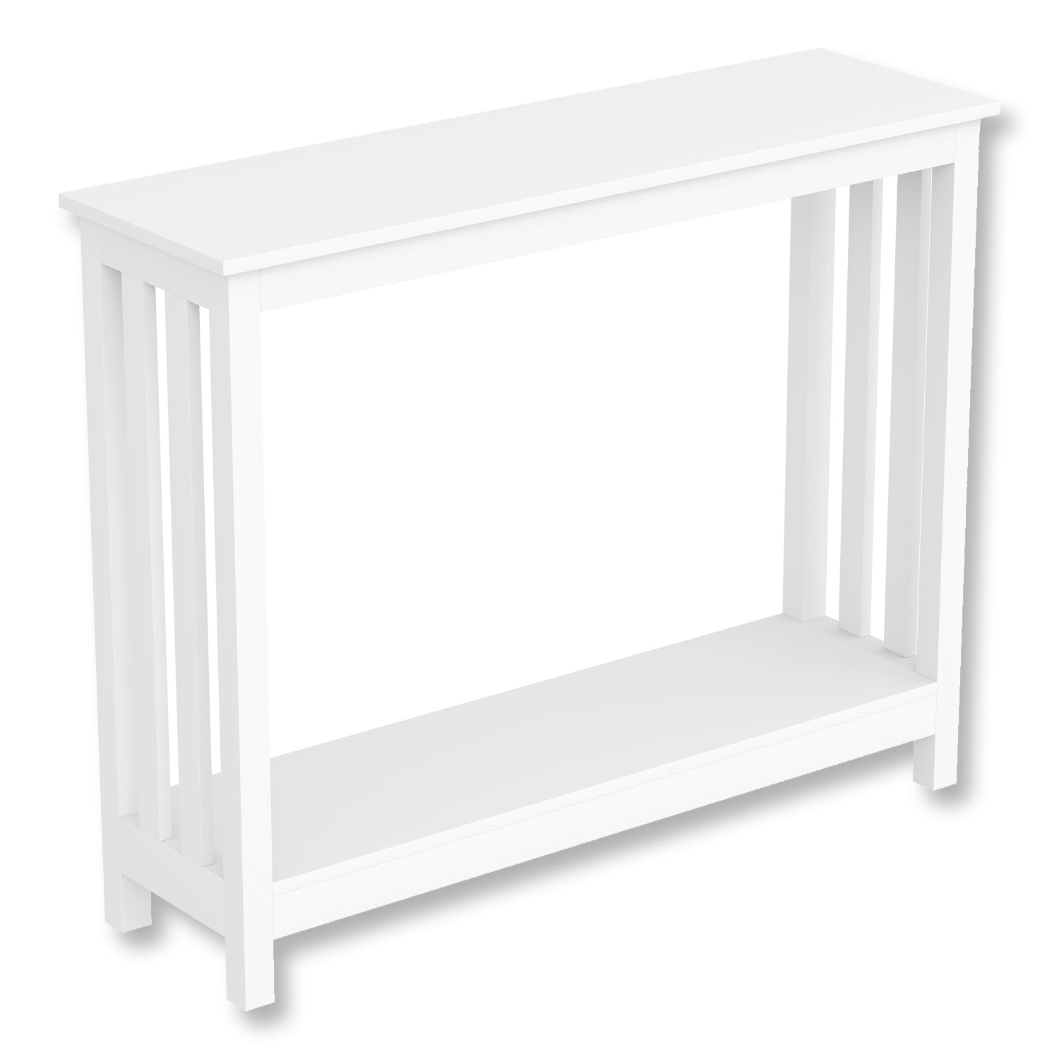 Safdie & Co Table Console ou d'entrée, Table de Sofa Divan, Table Accent 39" de Long avec 1 Tablette pour Salon, Blanc - Simple Boutique