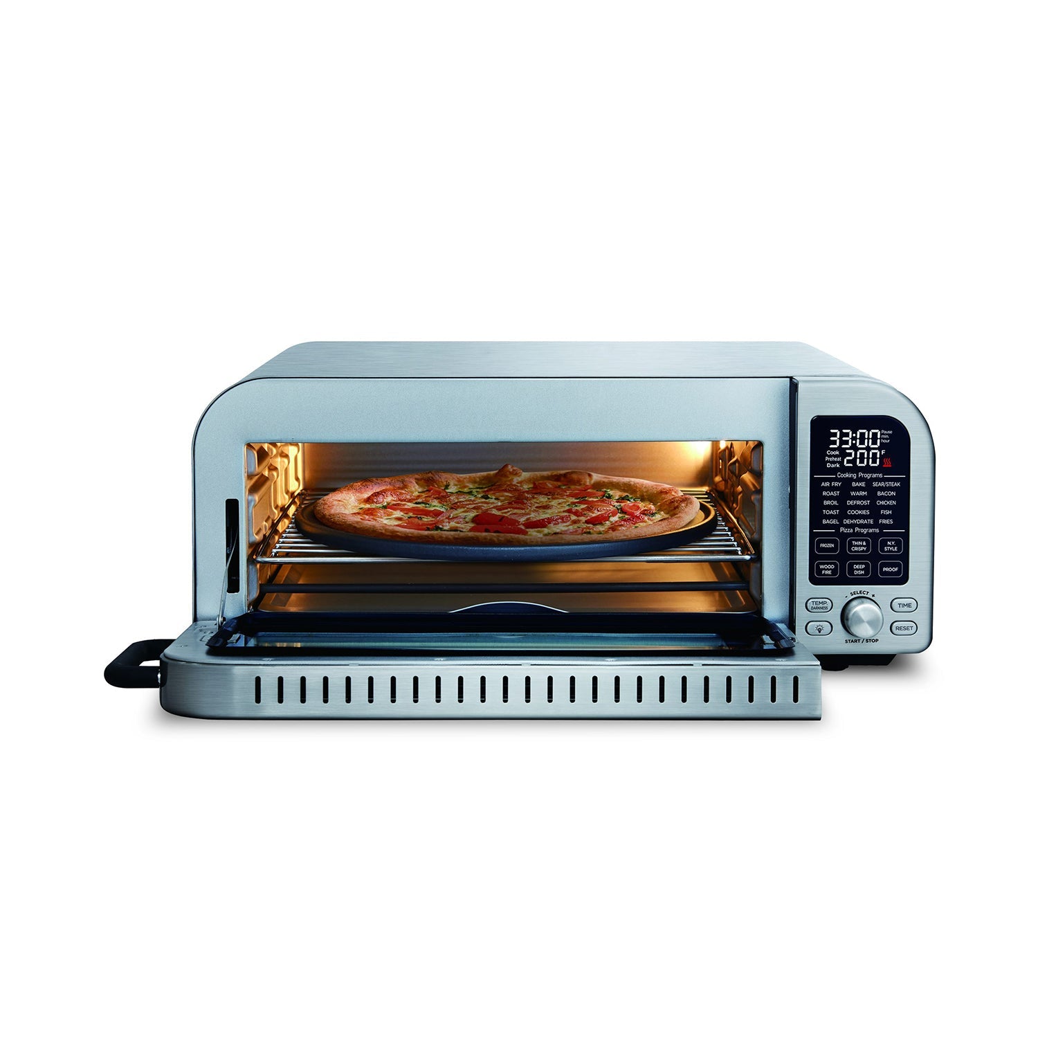 Salton - Four à Pizza Professionnel Pizzadesso, Friture à Air, Déshydrateur, Capacité de 18 Litres, Acier Inoxydable - Simple Boutique