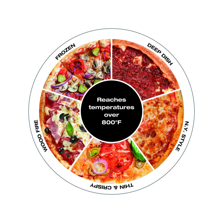 Salton - Four à Pizza Professionnel Pizzadesso, Friture à Air, Déshydrateur, Capacité de 18 Litres, Acier Inoxydable - Simple Boutique