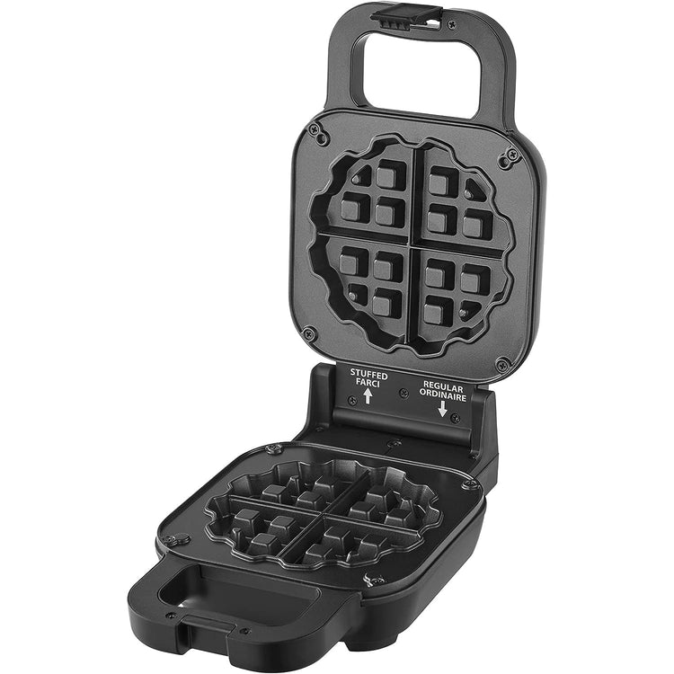 Salton - Gaufrier pour Gaufre Avec ou Sans Garniture, Revêtement en Céramique, Noir - Simple Boutique