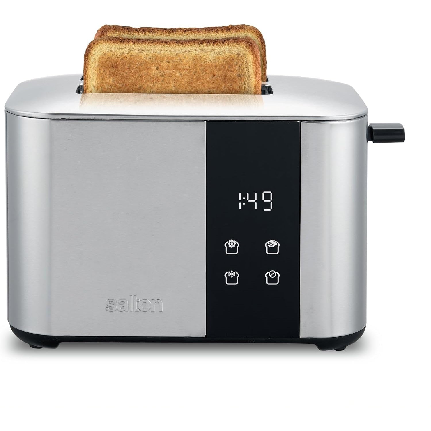 Salton - Grille Pain 2 Tranches avec Compte à Rebours Numérique, 6 Réglages de Teinte, Acier Inoxydable - Simple Boutique