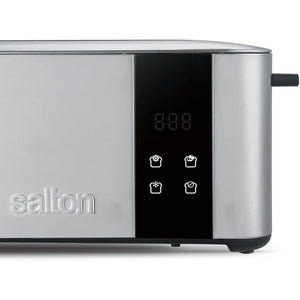 Salton - Grille Pain 2 Tranches avec Compte à Rebours Numérique, 6 Réglages de Teinte, Acier Inoxydable - Simple Boutique