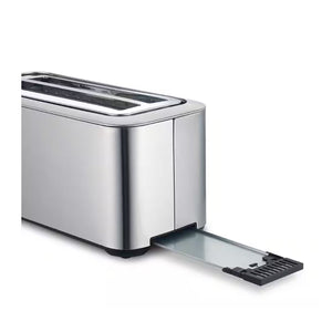 Salton - Grille-Pain Numérique à Longue Fente, Capacité de 4 Tranches, 1500 Watts, Acier Inoxydable - Simple Boutique