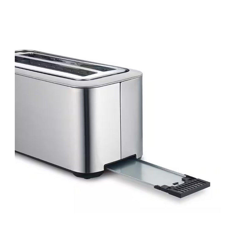 Salton - Grille-Pain Numérique à Longue Fente, Capacité de 4 Tranches, 1500 Watts, Acier Inoxydable - Simple Boutique