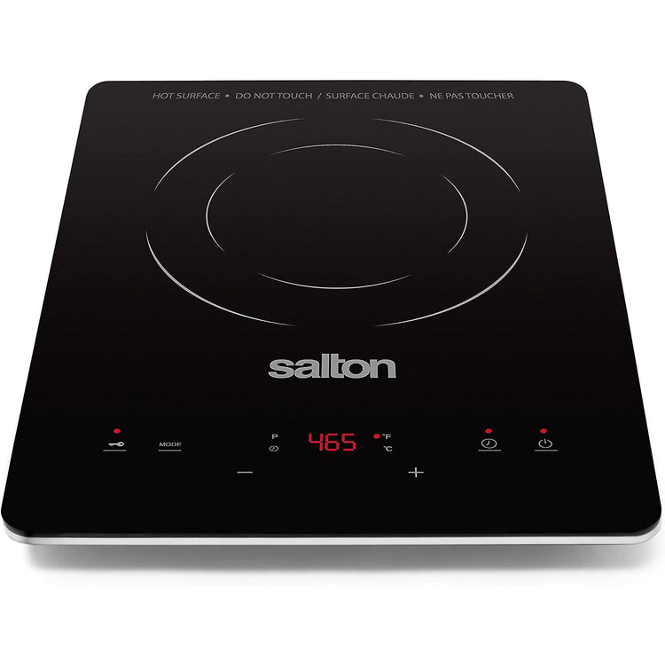 Salton - Plaque de Cuisson à Induction Portable avec Écran LED, Cool Touch et 8 Réglages de Température, Noir - Simple Boutique