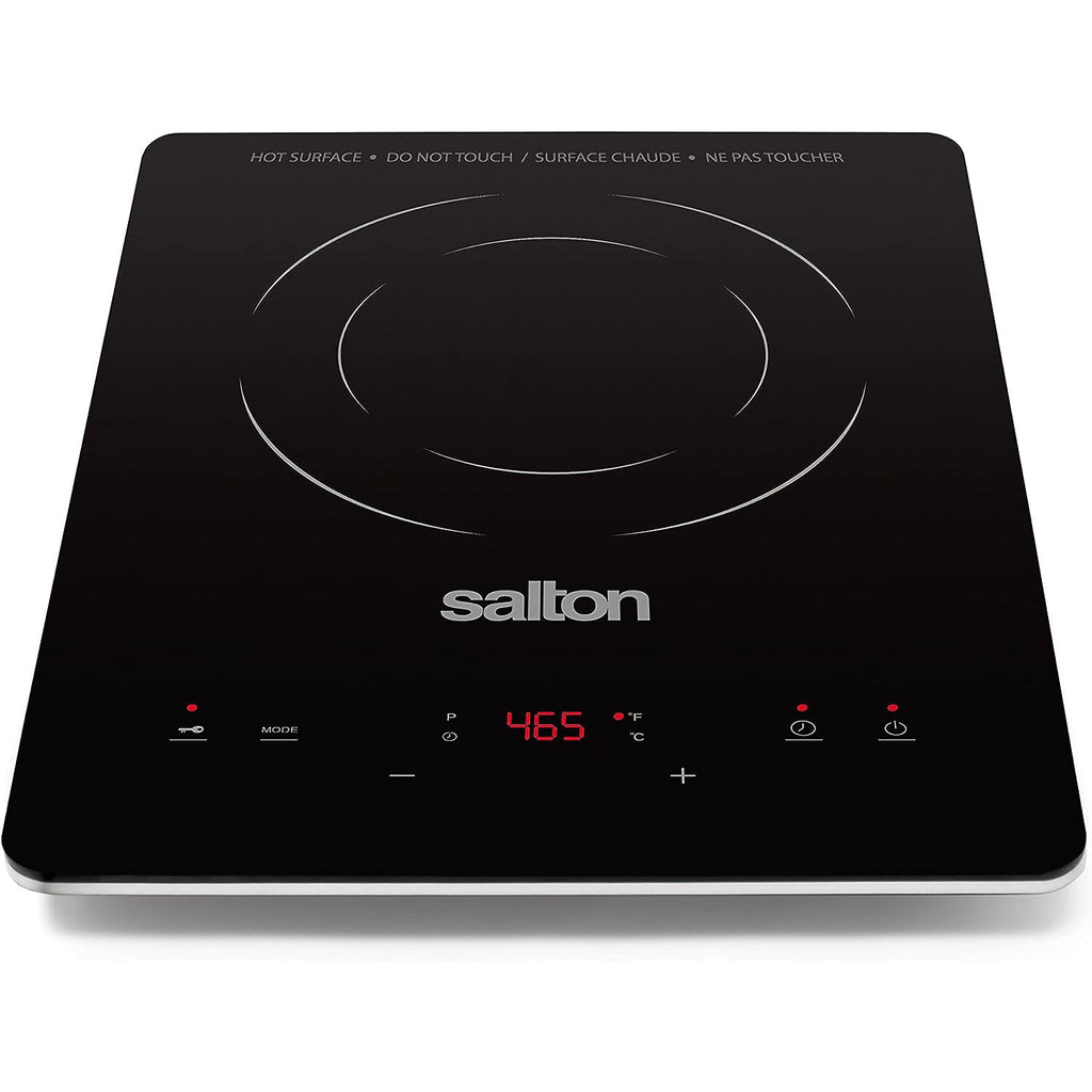 Salton - Plaque de Cuisson à Induction Portable avec Écran LED, Cool Touch et 8 Réglages de Température, Noir