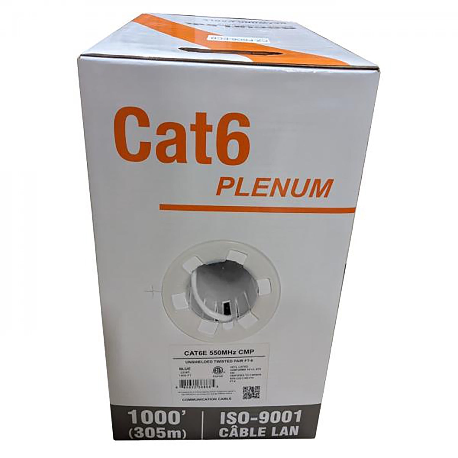 Securlink - Câble Réseau Solide UTP Cat6, 550MHz, Longueur de 1000 Pieds, FT6/CMP, Blanc - Simple Boutique