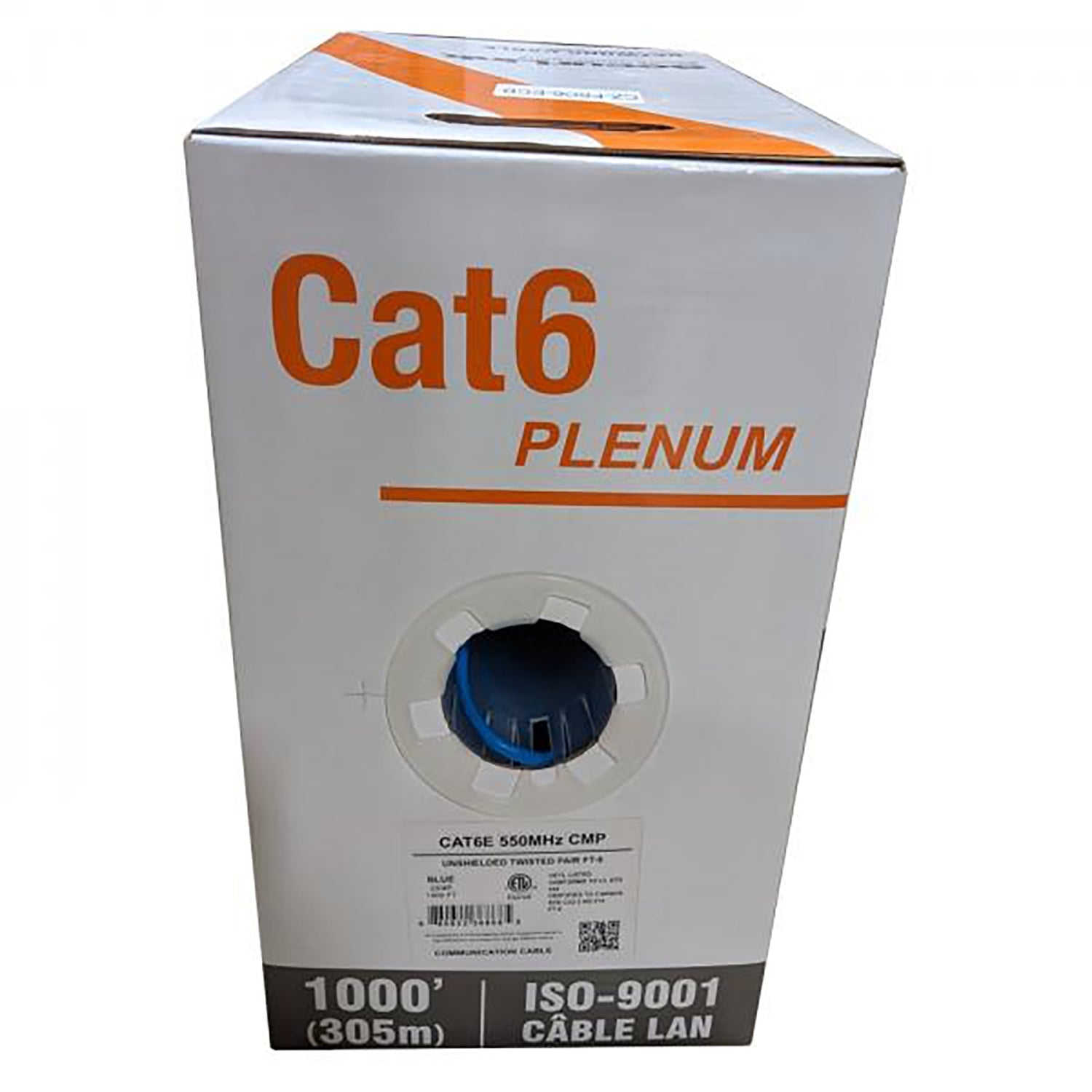 Securlink - Câble Réseau Solide UTP Cat6, 550MHz, Longueur de 1000 Pieds, FT6/CMP, Bleu - Simple Boutique
