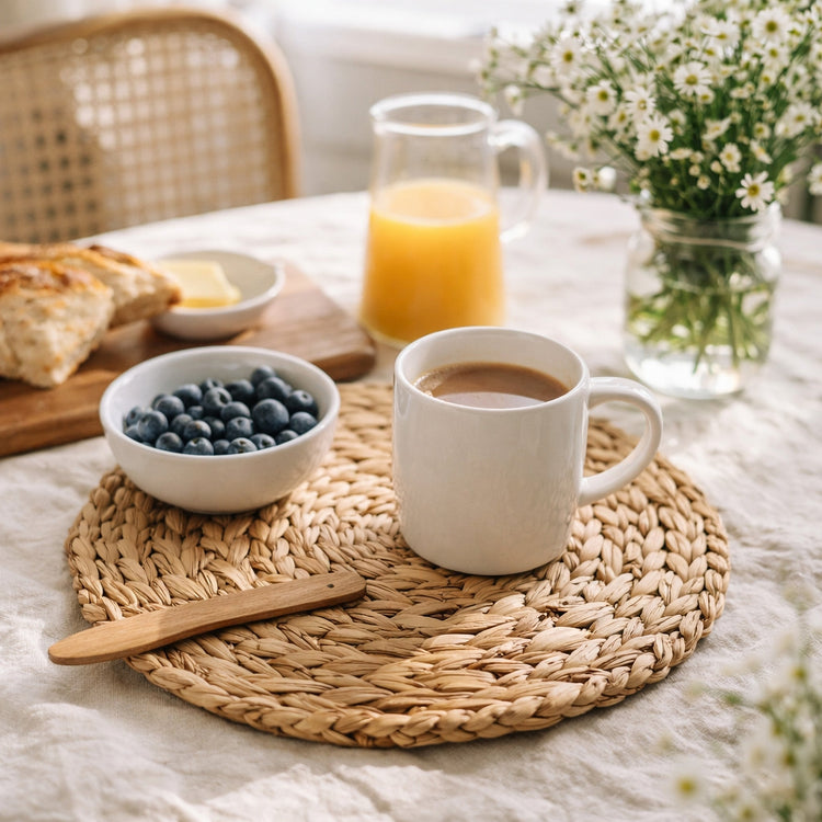 Set de table rond en jacinthe d'eau JS Gourmet - Simple Boutique