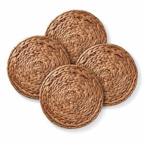 Set de table rond en jacinthe d'eau JS Gourmet — Lot de 4