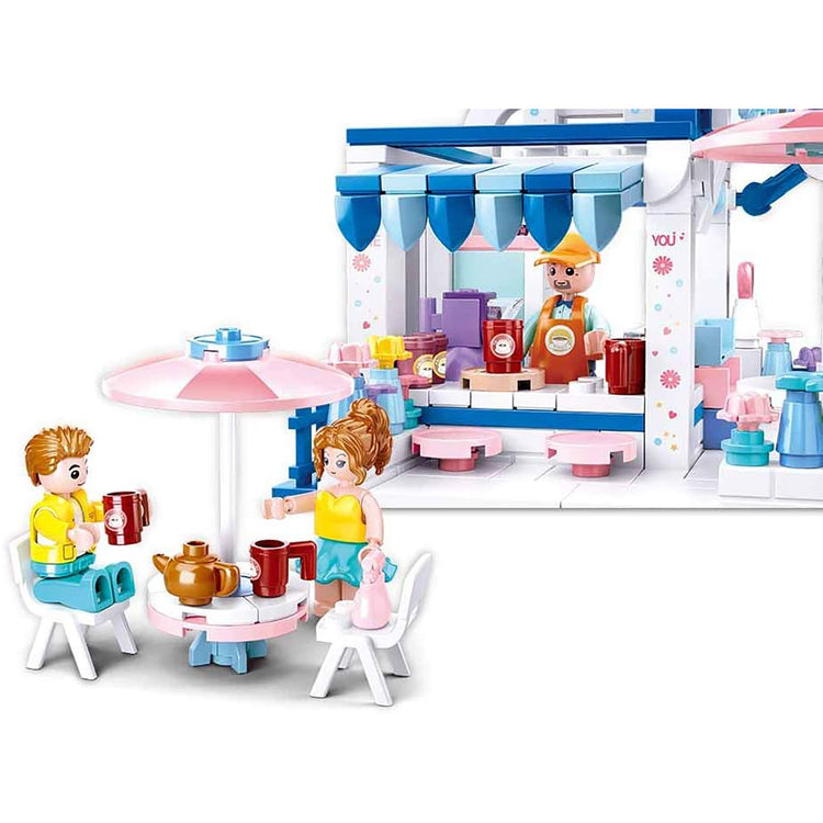 Sluban - Ensemble de Blocs de Construction Café de Rêve avec 3 Figurines, 289 Pièces - Simple Boutique