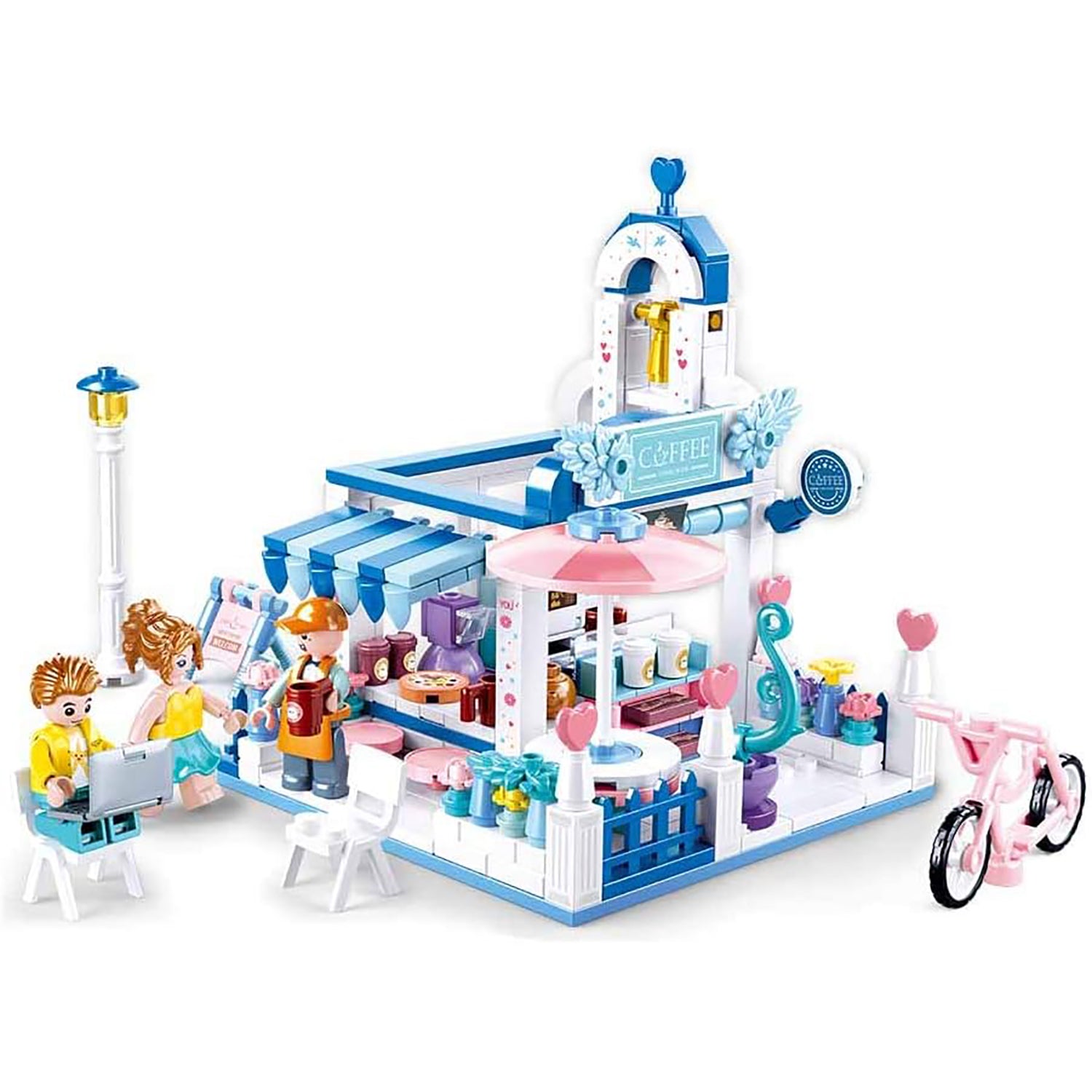 Sluban - Ensemble de Blocs de Construction Café de Rêve avec 3 Figurines, 289 Pièces - Simple Boutique
