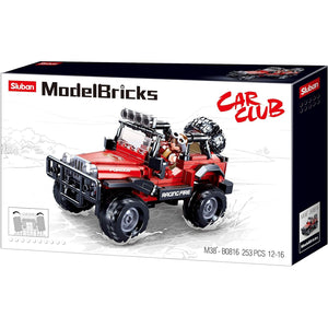 Sluban - Ensemble de Blocs de Construction Jeep avec 1 Figurine, 253 Pièces - Simple Boutique