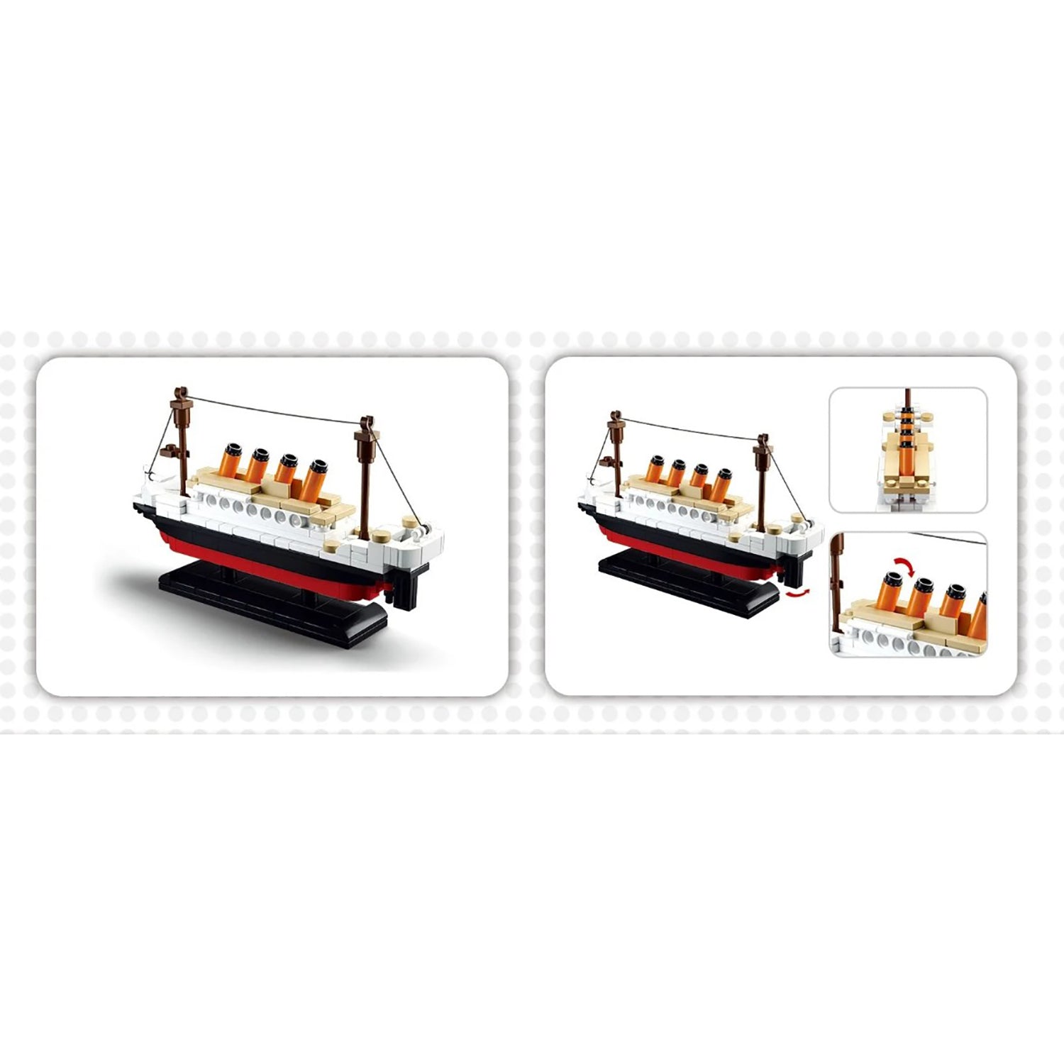 Sluban - Ensemble de Blocs de Construction Titanic avec 2 Figurines, 194 Pièces - Simple Boutique