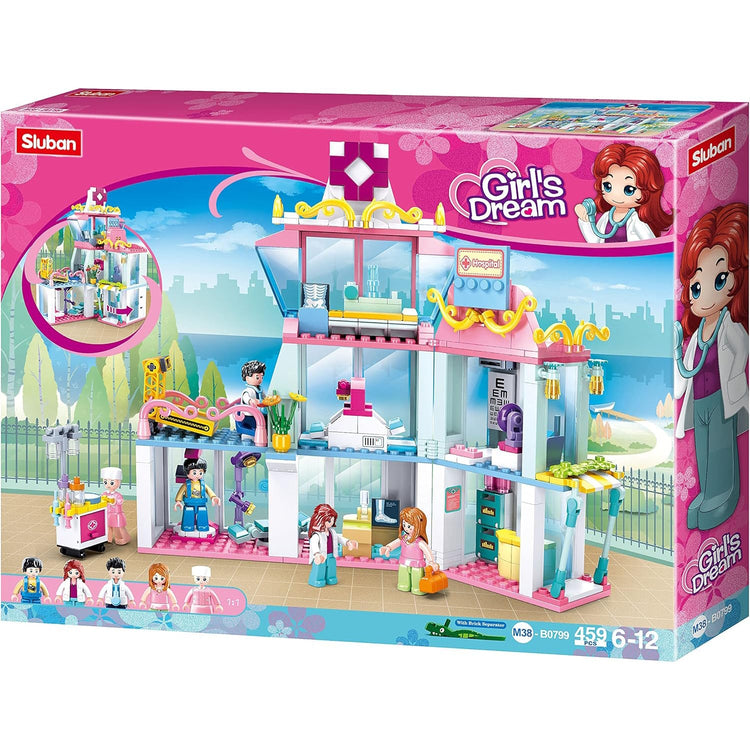 Sluban - Ensemble de Blocs de Constructions Hôpital de Rêve avec 5 Figurines, 459 Pièces - Simple Boutique