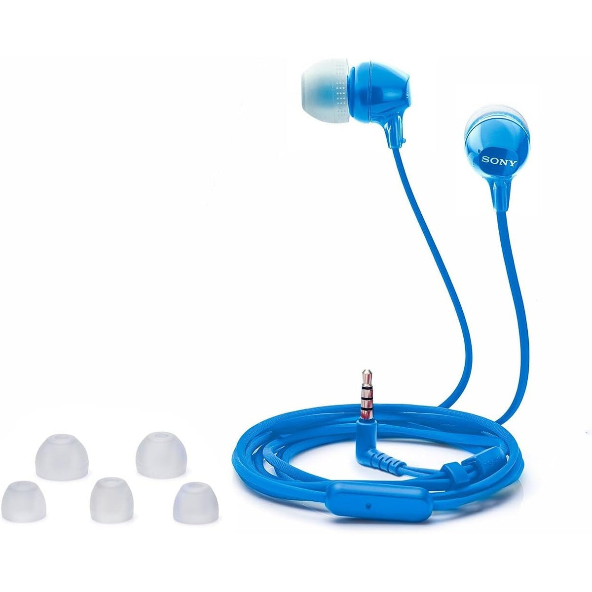 Sony Écouteurs intra-auriculaires MDREX15AP/L bleu avec microphone - Simple Boutique
