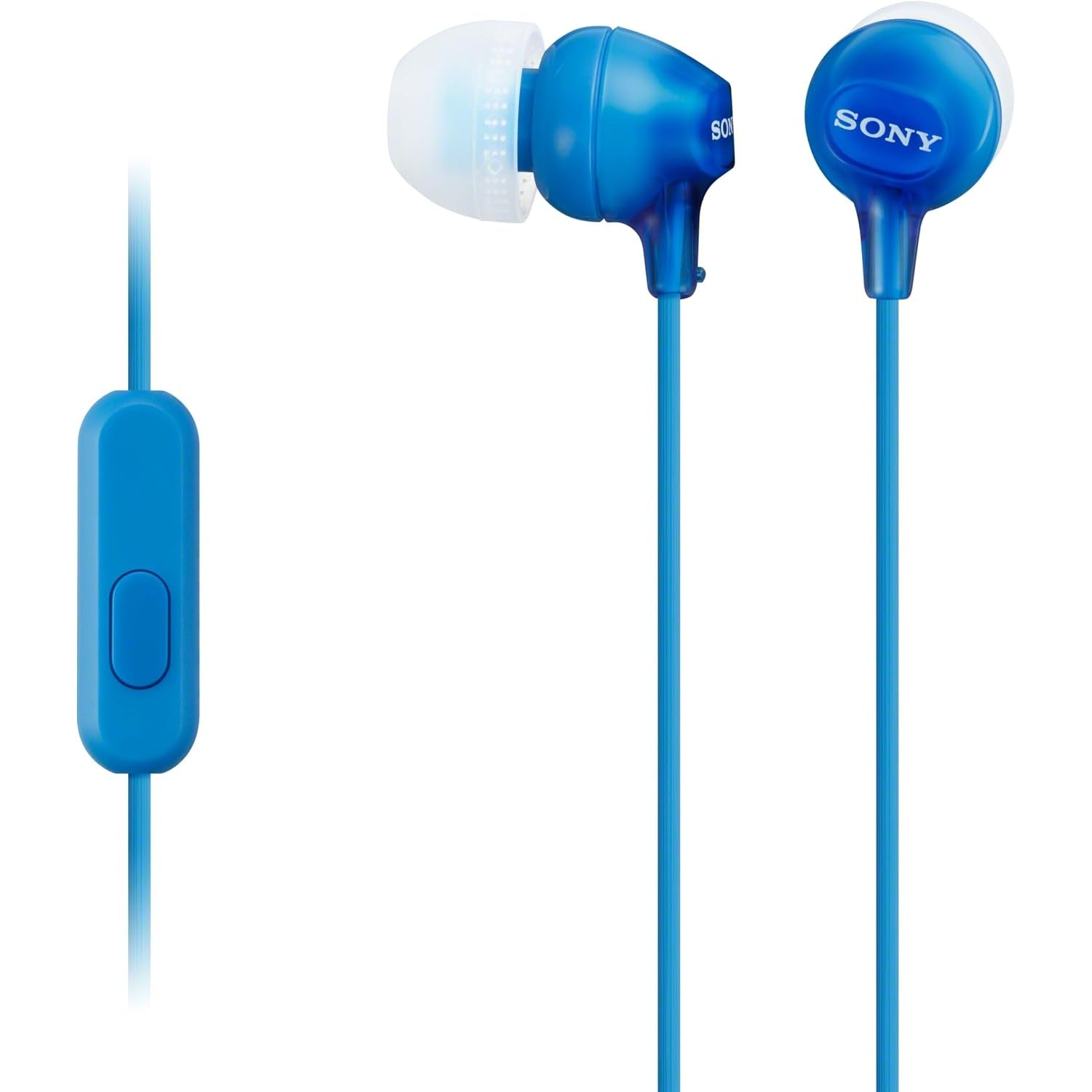 Sony Écouteurs intra-auriculaires MDREX15AP/L bleu avec microphone - Simple Boutique