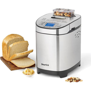 Stafrit - Machine à Pain, 13 Options de Cuissons, 1.5 ou 2 Livre, 550 Watts, Acier Inoxydable - Simple Boutique