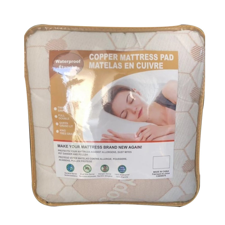 StarNight - Protège-Matelas Rembourré en Cuivre, Imperméable - King - Simple Boutique