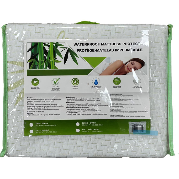 StarNight - Protège-Matelas en Bambou, Imperméable et Hypoallergénique - Simple - Simple Boutique