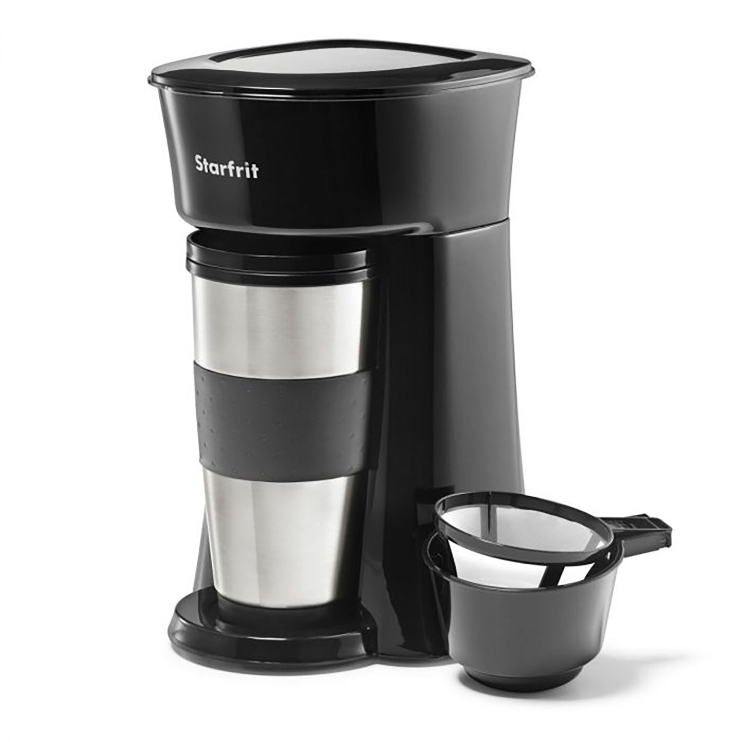 Starfrit - Cafetière à Portion Individuelle, Base antidérapante, Compact, Noir - Simple Boutique