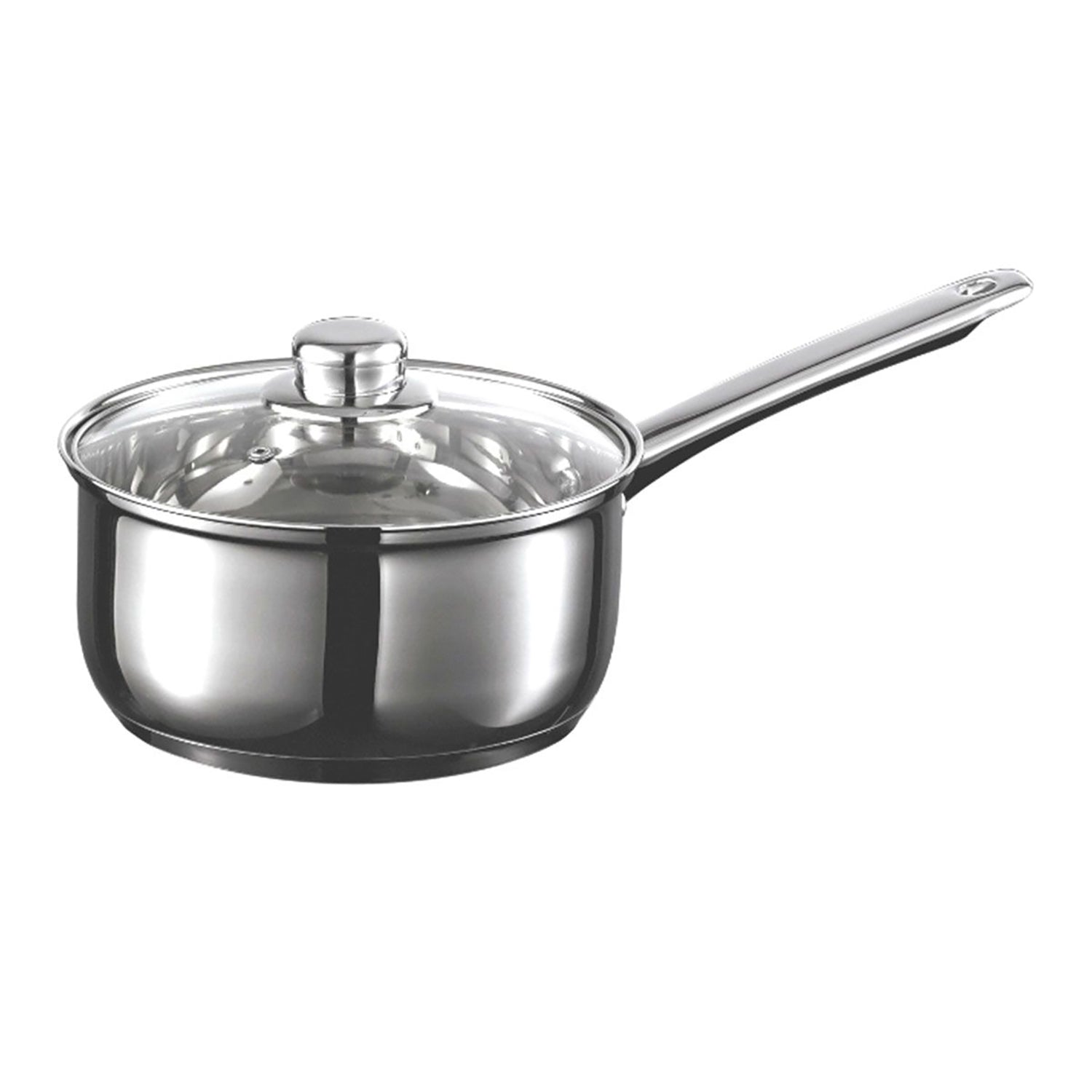 Starfrit - Casserole Everyday Basix avec Couvercle en Verre, Capacité de 1.6 Litre, Acier Inoxydable - Simple Boutique