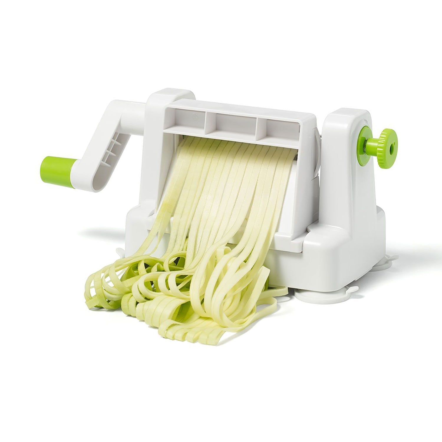Starfrit - Coupe Fruits et Légumes en Ruban, 3 Lames Interchangeables, Pieds Antidérapents, Vert - Simple Boutique