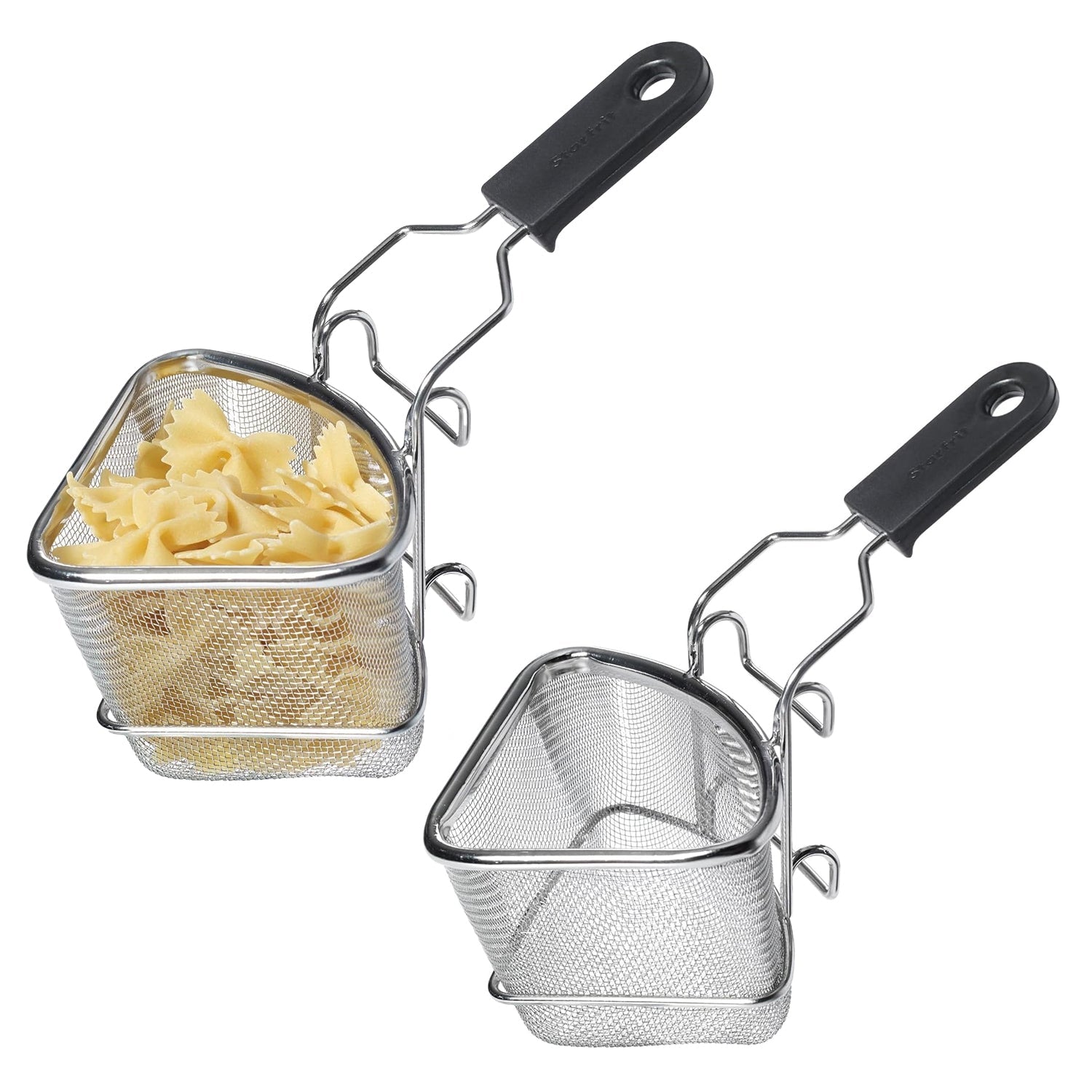 Starfrit - Ensemble de 2 Grands Paniers de Cuisson pour Fondue en Acier Inoxydable, Capacité de 400ml - Simple Boutique