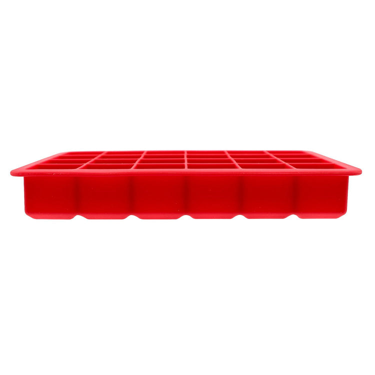 Starfrit - Ensemble de 2 Moules à Glaçon en Silicone Souple, Capacité de 24 Cubes, Rouge - Simple Boutique
