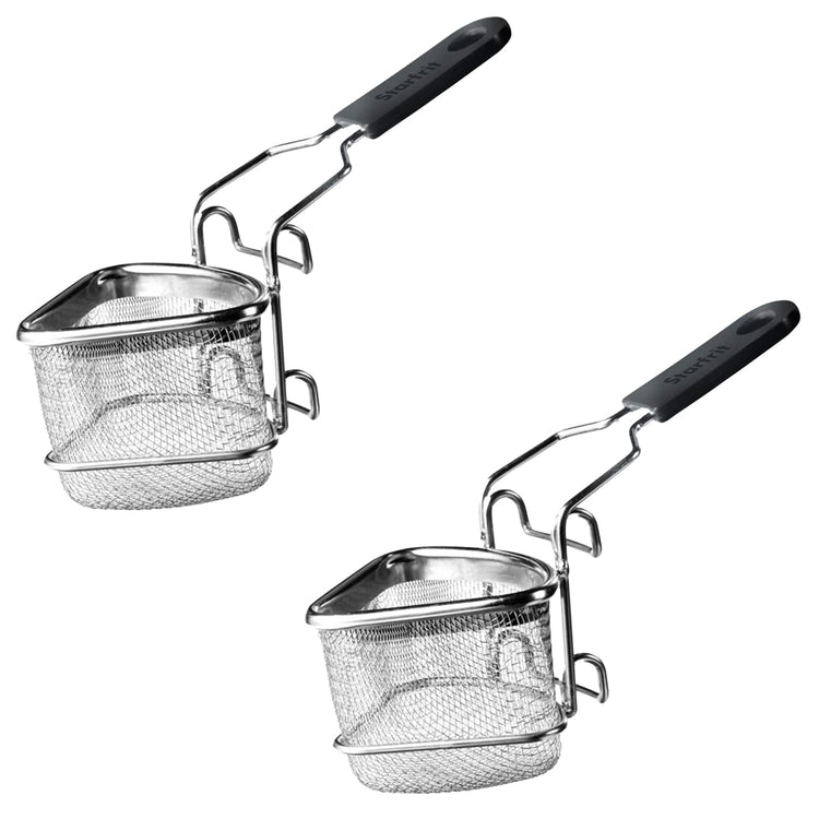 Starfrit - Ensemble de 2 Paniers de Cuisson pour Fondue en Acier Inoxydable - Simple Boutique