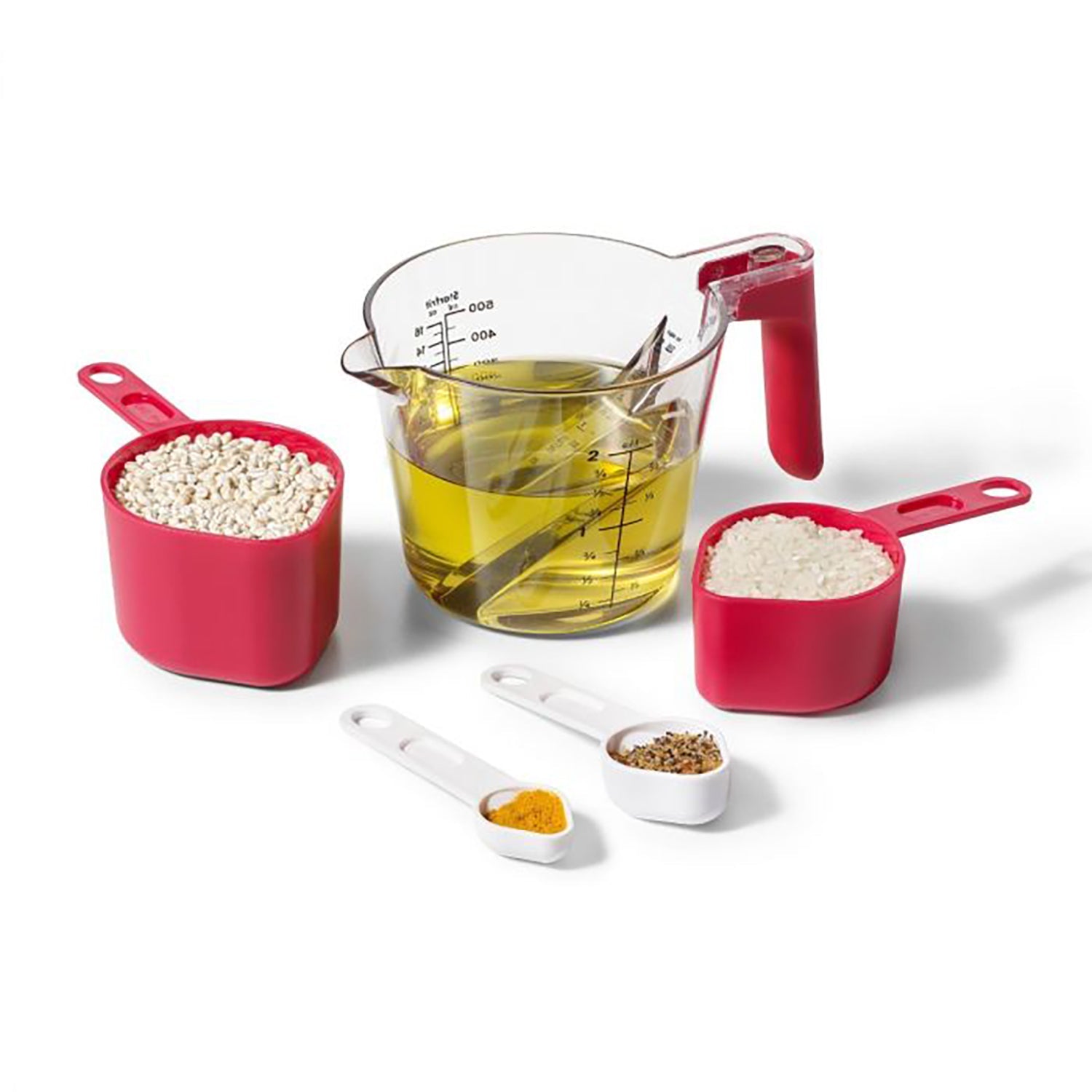 Starfrit - Ensemble de 5 Tasses à Mesurer Emboitable, Vont au Lave-Vaisselle et au Micro-Ondes - Simple Boutique